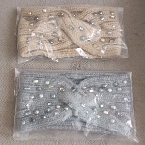 Knitted Cross Headbands Lot of 2